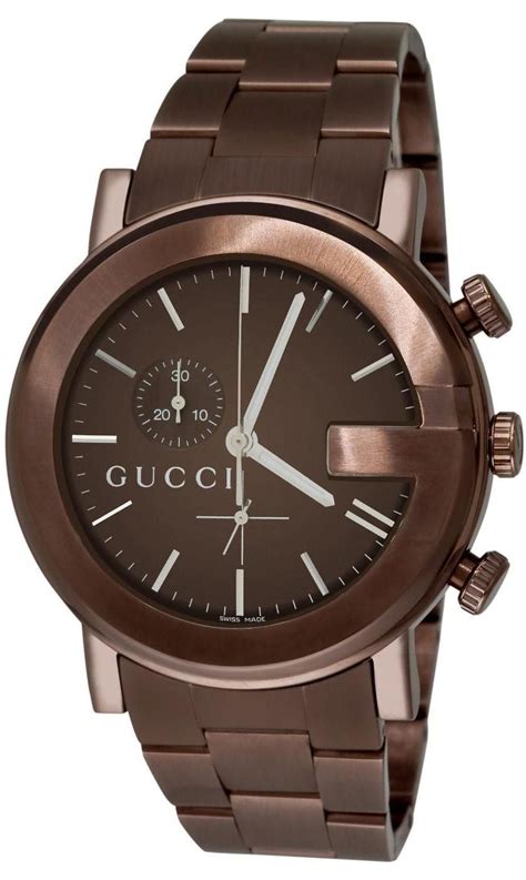 brown gucci watch men|gucci watch g chrono.